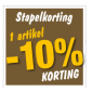 Etalagesticker stapelkorting herfst bruin 1 artikel vierkant STA-40