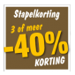 Etalagesticker stapelkorting herfst bruin 3 artikel vierkant STA-43