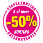 Etalagesticker stapelkorting lente roze 3 artikel STA-49