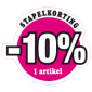 Etalagesticker stapelkorting lente roze 1 artikel STA-50