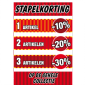 Poster stapelkorting sale rood STA-13