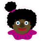 Raamsticker zwarte piet roze VA-0075