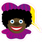 Raamsticker zwarte piet paars VA-0075