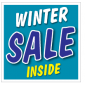 Etalagesticker sale winter blauw 1 artikel STA-116