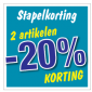 Etalagesticker stapelkorting winter blauw 2 artikel STA-119